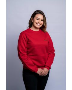 MOLETOM FEMININO VERMELHO TAMANHO P