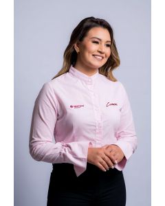 CAMISA SOCIAL FEMININA ROSA P (14-138-2F)