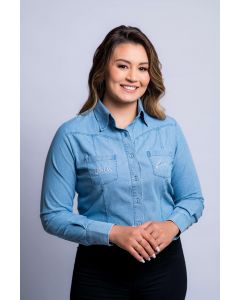 CAMISA SOCIAL FEMININA JEANS G (14-117-2F)