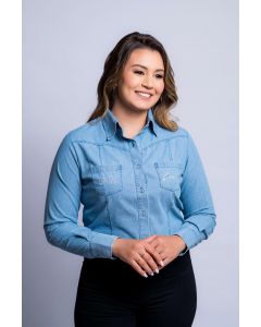 CAMISA SOCIAL FEMININA JEANS XG (14-117-2F)