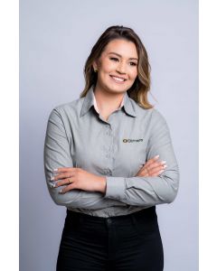 CAMISA SOCIAL FEMININA CINZA P (14-168-2F)