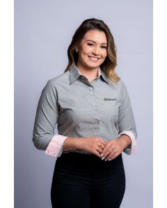 CAMISA SOCIAL FEMININA CINZA G (14-168-2F)