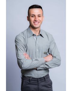 CAMISA SOCIAL MASCULINA CINZA GG (12-121-10M)