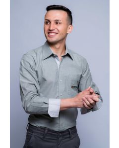 CAMISA SOCIAL MASCULINA CINZA XG (12-121-10M)