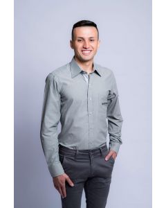 CAMISA SOCIAL MASCULINA CINZA XG2 (12-121-10M)