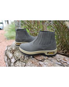 BOTINA ELASTICO EM COURO GRAFITE N° 33