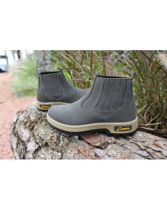 BOTINA ELASTICO EM COURO GRAFITE N° 36