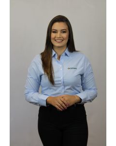 CAMISA SOCIAL FEMININA XADREZ AZUL XG