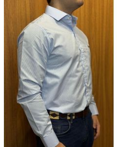 CAMISA SOCIAL MASCULINA XADREZ AZUL XG