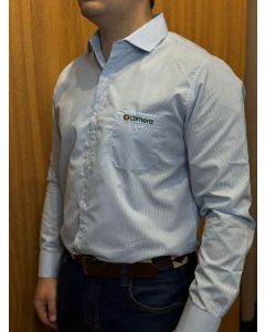 CAMISA SOCIAL MASCULINA XADREZ AZUL G1