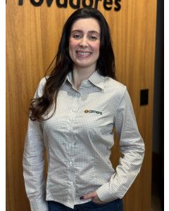 CAMISA SOCIAL FEMININA XADREZ CINZA XG3